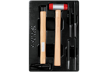 Ложемент для набора выколоток и керн с молотками 9-90106SR, PVC KING TONY 84714520B