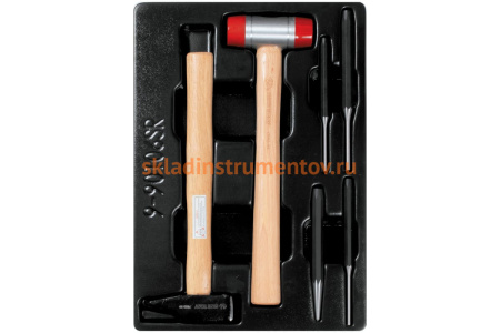 Ложемент для набора выколоток и керн с молотками 9-90106SR, PVC KING TONY 84714520B