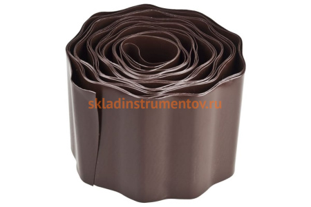 Бордюрная лента Grinda коричневый 10смх9м 422247-10