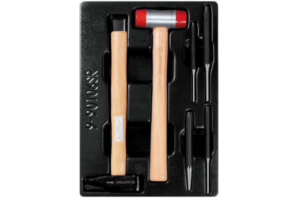 Ложемент для набора выколоток и керн с молотками 9-90106SR, PVC KING TONY 84714520B