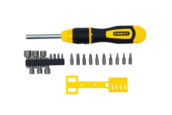 Отвертка с храповым механизмом в комплекте с 20-тью вставками Stanley Multibit STHT0-62574 0-62-574