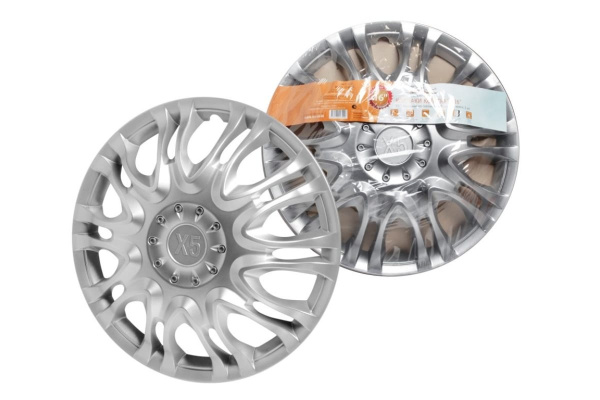 Колесные колпаки передние Airline 16" Х5, на Газель, серебристые, 2 шт. AWCC-16-11