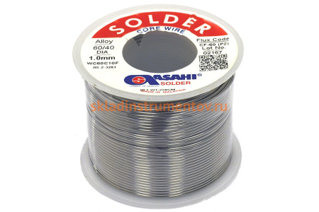 Припой (1 мм, 0.25 кг, Sn60/Pb40, СF60 флюс RA) ASAHI 00-00004399 Припой (1 мм, 0.25 кг, Sn60/Pb40, СF60 флюс RA) ASAHI 00-00004399