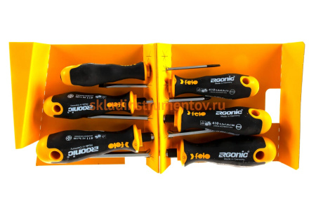 Набор отверток Felo Ergonic SL/PZ с шестигранным лезвием, 6 шт 41096248