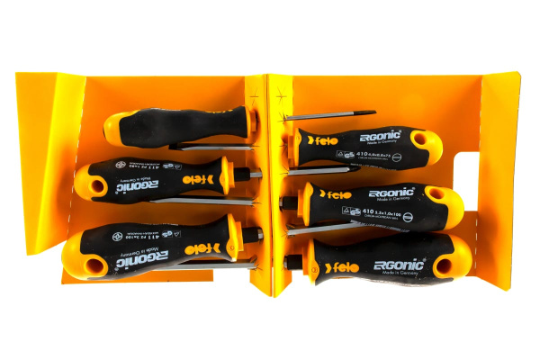 Набор отверток Felo Ergonic SL/PZ с шестигранным лезвием, 6 шт 41096248