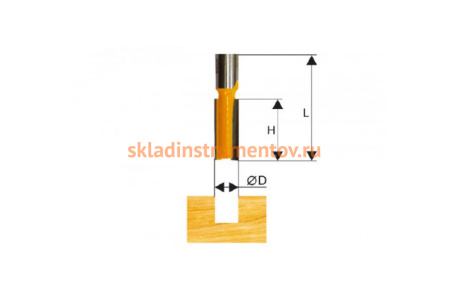 Фреза пазовая прямая (19х50 мм; хв. 12 мм) Энкор 46003