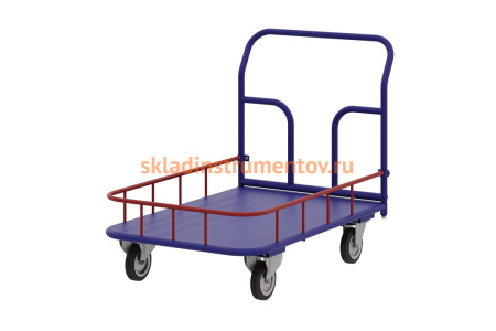 Тележка RUSKLAD ТПБ 9 (500x1000) d160мм платформенная с бортиком Тележка RUSKLAD ТПБ 9 (500x1000) d160мм платформенная с бортиком