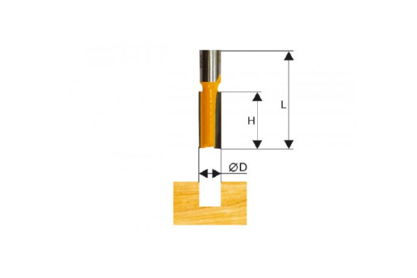 Фреза пазовая прямая (19х50 мм; хв. 12 мм) Энкор 46003