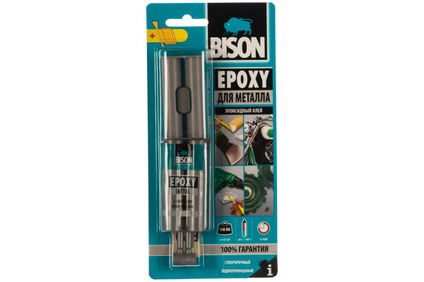 Клей BISON EPOXY METAL CRD 24ML 6307222