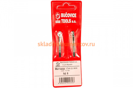 Набор метчиков из 2-х шт. M 5 шаг 0.8 мм Bucovice Tools 110050