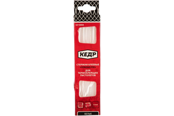 Стержни клеевые белые (7 мм; 20 см; 6 шт.) КЕДР 117-0004 54892