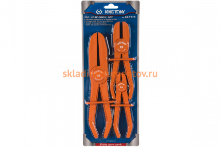 Пластиковые зажимы для шлангов (15-60 мм, 3 предмета) KING TONY 9AF113