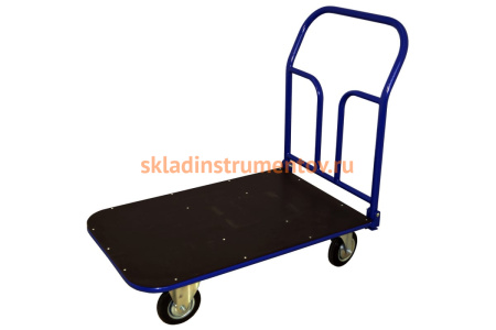 Тележка RUSKLAD платформенная со складной ручкой (система складывания ручки - педаль) ТПСР 1 ФЛ П (500x800) d125мм Тележка RUSKLAD платформенная со складной ручкой (система складывания ручки - педаль) ТПСР 1 ФЛ П (500x800) d125мм