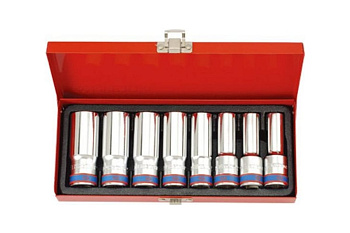 Набор глубоких двенадцатигранных торцевых головок 1/2", 12-24мм, 8шт KING TONY 4208MR01