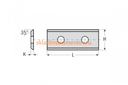 Нож твердосплавный F1730 (36x12x1.5 мм) CMT 790.360.01