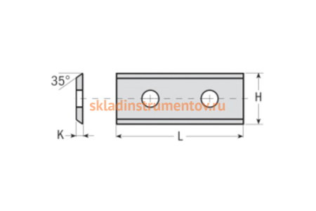Нож твердосплавный F1730 (36x12x1.5 мм) CMT 790.360.01