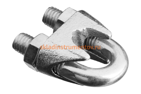 Зажим троса ЗУБР DIN 741, 3мм, 2 шт, оцинкованный, Профессионал 304416-03 Зажим троса ЗУБР DIN 741, 3мм, 2 шт, оцинкованный, Профессионал 304416-03