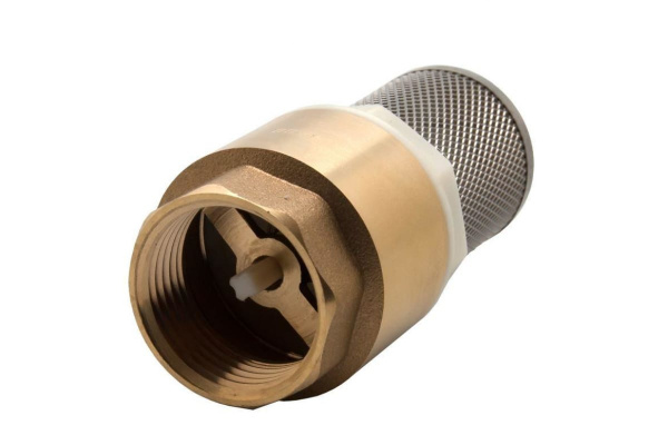 Клапан обратный с несъемной сеткой (F 1"; латунь) QUATTRO ELEMENTI 771-800