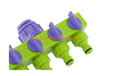 Разветвитель четырёхканальный 1/2"-3/4", регулируемый PALISAD 66425