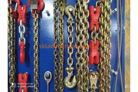 Тяговая цепь с крюками для слесарных работ WIEDERKRAFT соединитель цепей, 6 т длина 45 см WDK-0504 Тяговая цепь с крюками для слесарных работ WIEDERKRAFT соединитель цепей, 6 т длина 45 см WDK-0504