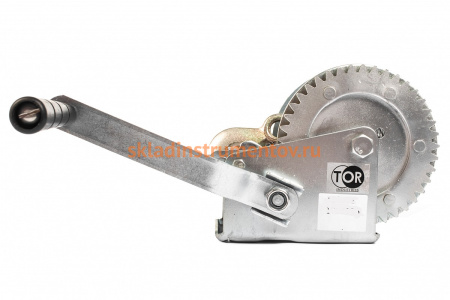 Ручная барабанная лебедка TOR ЛН-1200 (LHW) г/п 0,5 т, длина троса 20 м 113053