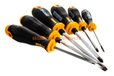 Набор отверток Felo Ergonic SL/PZ с шестигранным лезвием, 6 шт 41096248