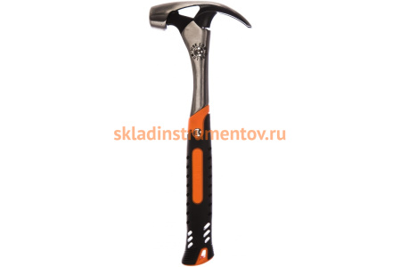 Молоток-гвоздодер (кованый, с амортизатором, обрезиненная ручка) 0,5кг ВАРЯГ 85325 тов-146434