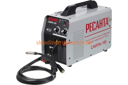 Полуавтоматический инверторный сварочный аппарат Ресанта САИПА 165 Полуавтоматический инверторный сварочный аппарат Ресанта САИПА 165