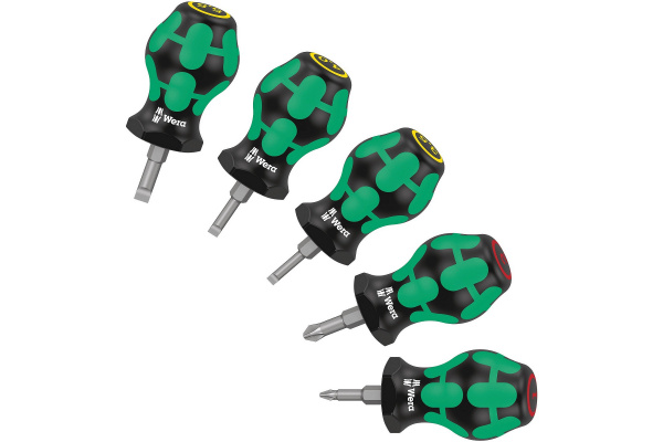 Набор коротких отверток WERA Stubby Set 1 SL3.5/4/5.5, PZ1/2 x 25 мм WE-008870