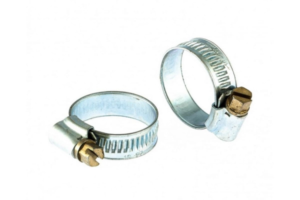 Металлические, червячные хомуты СИБРТЕХ 16-27мм, ширина 12мм, английский тип, W1, 2шт 47666
