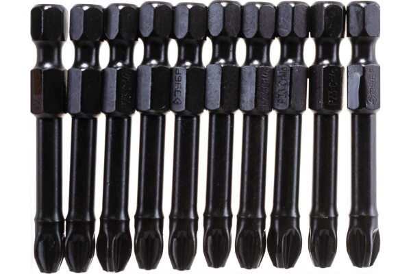 Биты ПРОФИ PZ3 (10 шт; 50 мм; E 1/4") Зубр 26023-3-50-S10