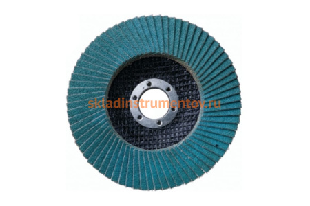 Круг лепестковый торцевой синий (125х22,2 мм; Р100) АТАКА 993420