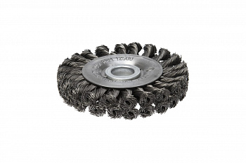 Щетка дисковая двухрядная со жгутовой стальной проволокой Эксперт 433 (150х22.2 мм) Профоснастка 20604003