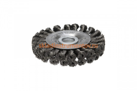 Щетка дисковая двухрядная со жгутовой стальной проволокой Эксперт 433 (150х22.2 мм) Профоснастка 20604003