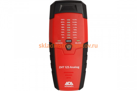 Контактный измеритель влажности древесины и стройматериалов ADA ZHT 125 Analog А00399