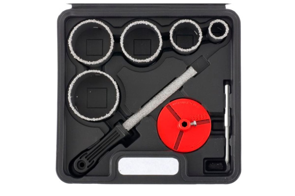 Набор коронок по керамической плитке (33-83 мм) + напильник MATRIX 72842