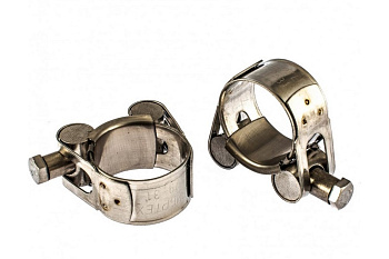 Металлические хомуты СИБРТЕХ, силовые, 29-31мм, ширина 20мм, шарнирный, W4, 2шт 475113