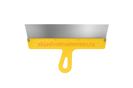 Фасадный шпатель (350 мм, нержавеющая сталь, желтая ручка) Biber МАСТЕР 35178 тов-176005