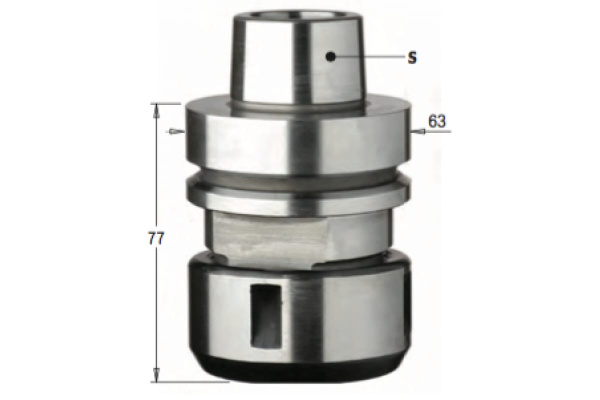 Патрон высокоточный для цанги DIN6388, S=HSK-F63 RH CMT 183.320.01