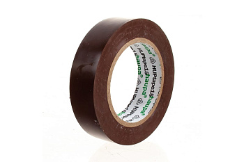 Изолента ПВХ HAUPA цвет коричневый, шир.15мм, длина 10 м, d 60 мм 263816