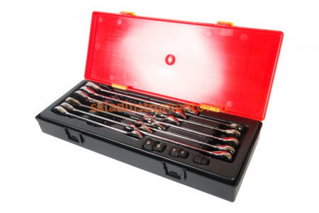 Набор комбинированных трещоточных ключей 8-19мм в кейсе 14шт JTC-K6141