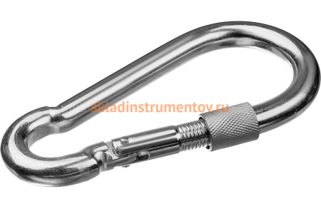 Карабин с предохранительной гайкой ЗУБР DIN 5299D, 6 мм, 1 шт 304556-06