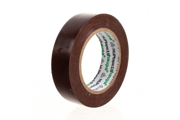 Изолента ПВХ HAUPA цвет коричневый, шир.15мм, длина 10 м, d 60 мм 263816