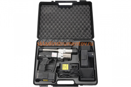 Электрический пресс-инструмент Зубр "ШиреФит" для развальцовки труб в пластиковом кейсе 14-32 мм 51615