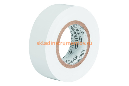 Изолента Truper акрил, 18 м, ширина 19 мм, белая M-33B 12506