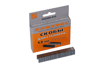 Скобы 12 ммх0,75 мм ТИП 53 1000 шт SANTOOL 032330-012