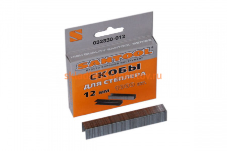 Скобы 12 ммх0,75 мм ТИП 53 1000 шт SANTOOL 032330-012