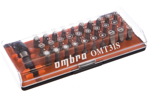 Набор бит с адаптером 31 предмет Ombra OMT31S