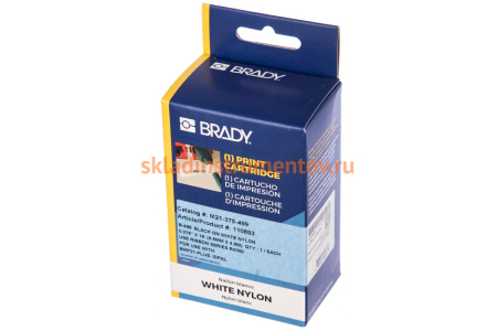 Лента 9.53мм/4.87м, нейлон, черный на белом Brady M21-375-499 brd110893