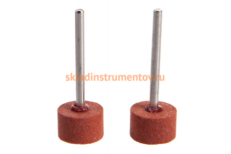 Шлифовальный абразивный круг Зубр на шпильке P 120 d 15x10x3.2 мм L 45 мм 2 шт. 35910